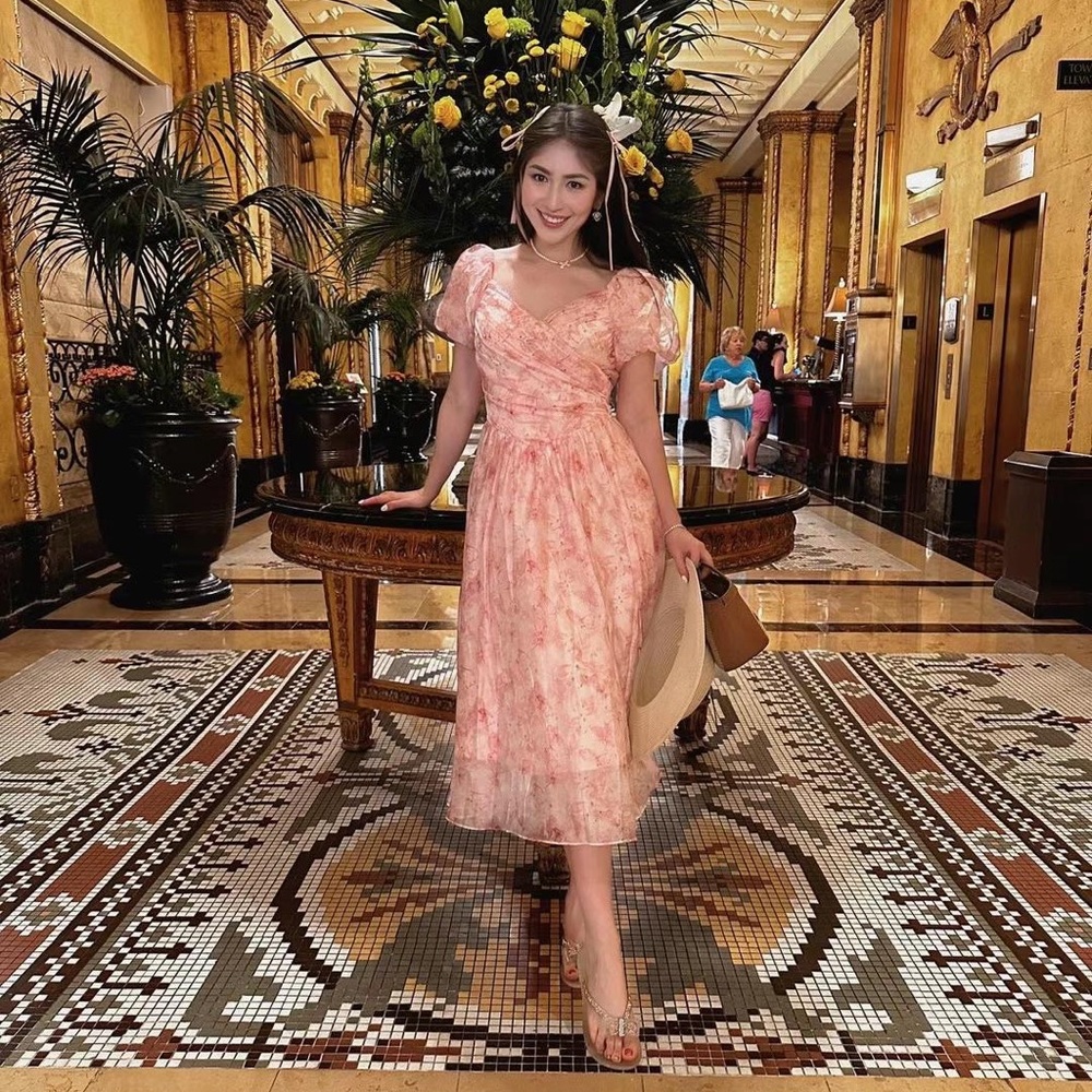 Beautiful pink floral dress